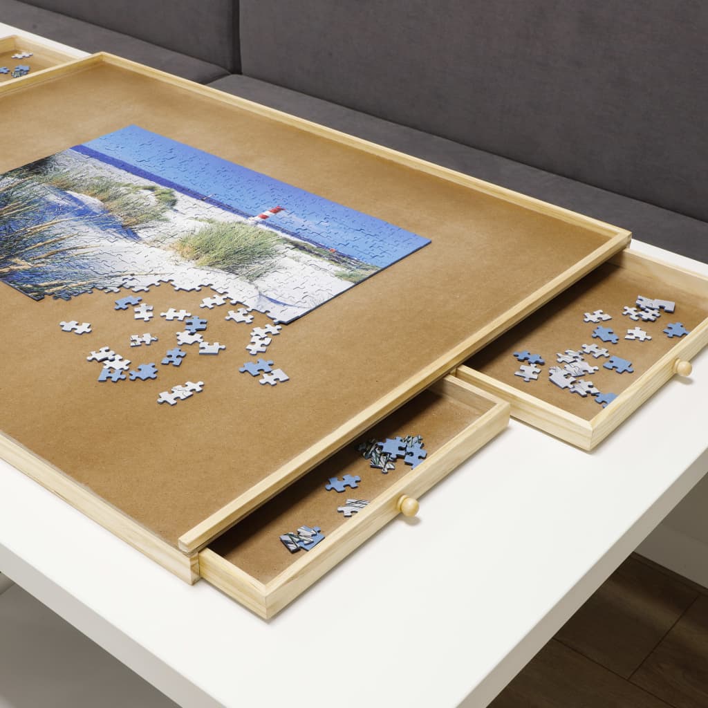 HI Puzzletisch mit 4 Schubladen 90x 67x4,5 cm Holz