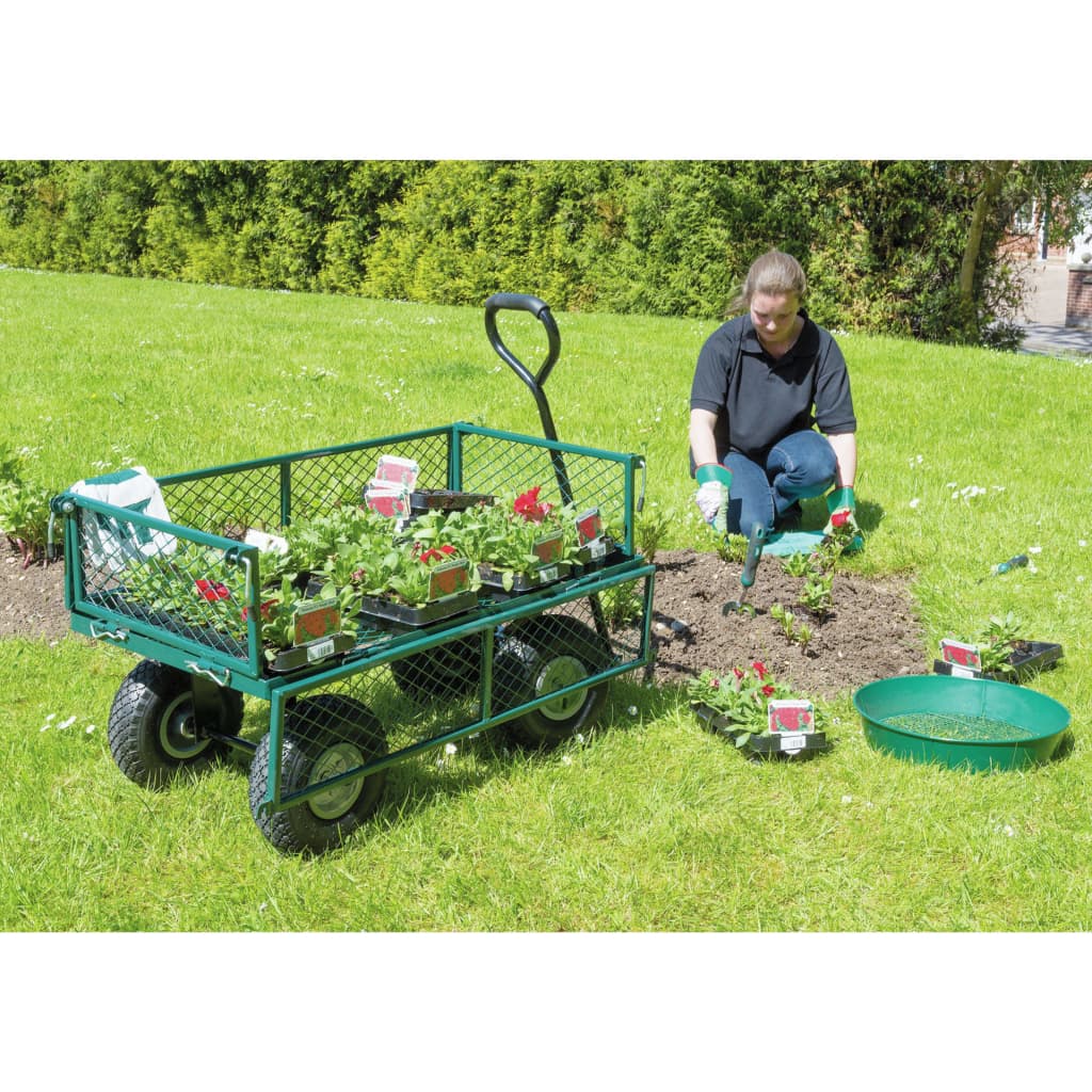 Draper Tools Gartenwagen Stahlgitter 86,5×46,5×21 cm Grün und Schwarz