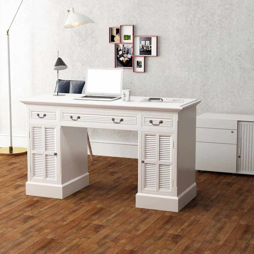 Schreibtisch Sekretär Weiß 140 x 48 x 80 cm
