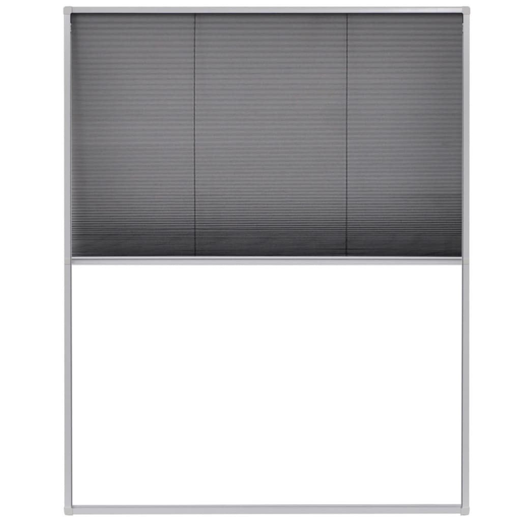 Insektenschutz-Plissee für Fenster Aluminium 80 x 100 cm