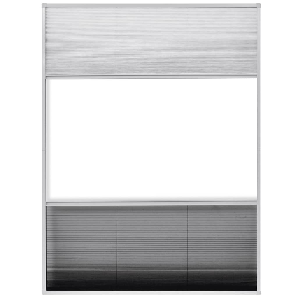 Insektenschutz-Plissee für Fenster Jalousie Aluminium 60x80 cm