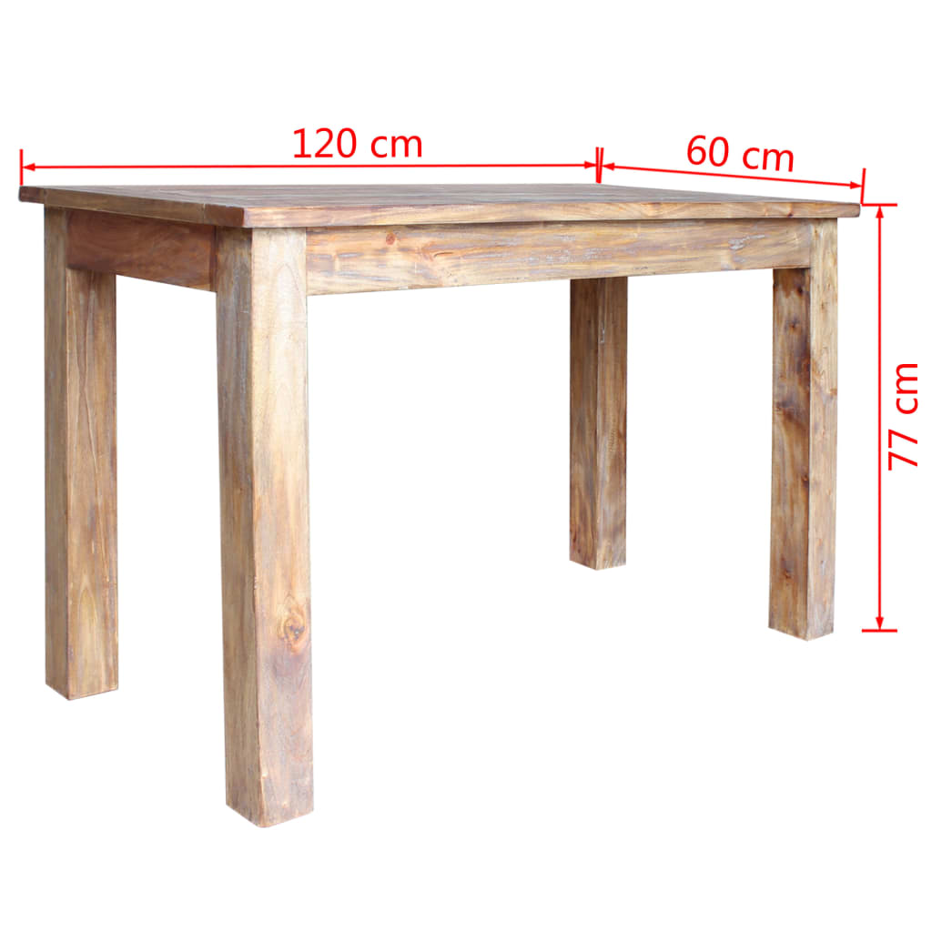 Esszimmertisch Recyceltes Massivholz 120 x 60 x 77 cm