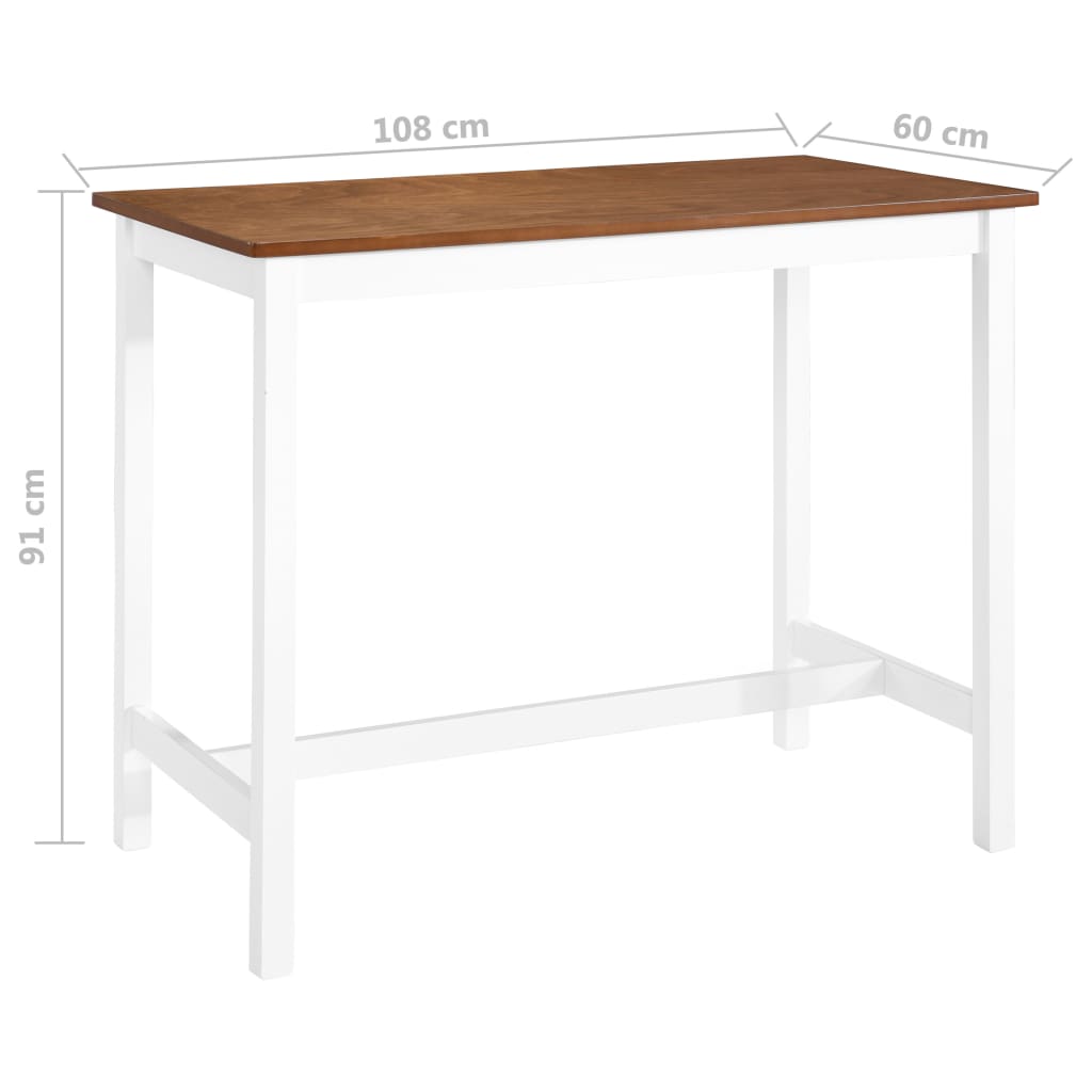 Bartisch Massivholz 108 x 60 x 91 cm