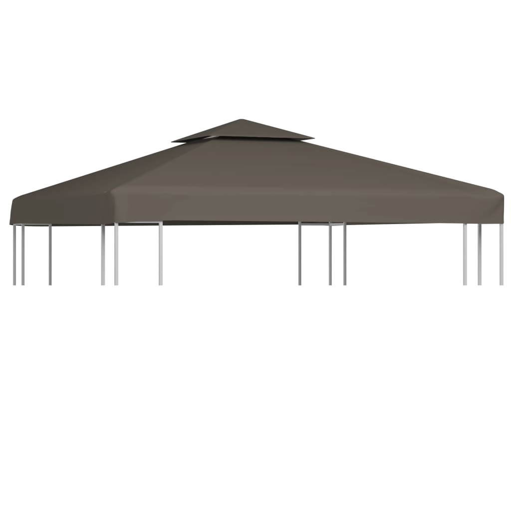 Pavillon-Dachplane mit Kaminabzug 310 g/m² 3x3 m Taupe