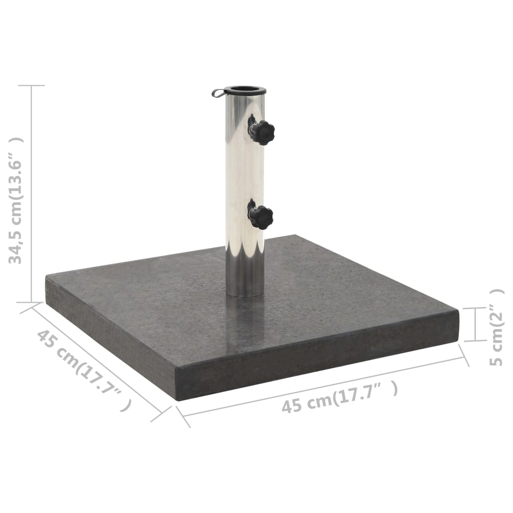 Sonnenschirmständer Granit 28,5 kg Quadratisch Schwarz