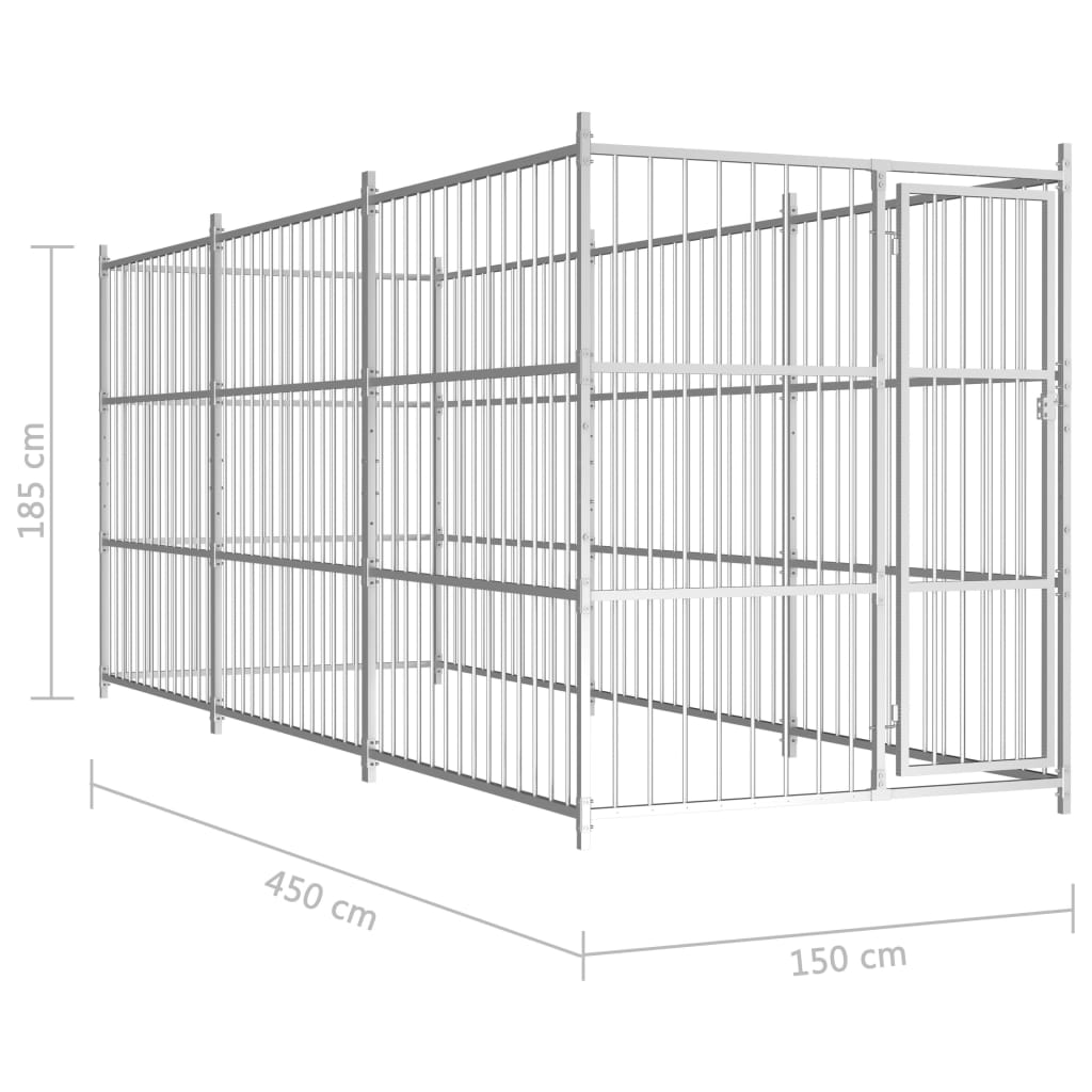 Outdoor-Hundezwinger 450×150×185 cm