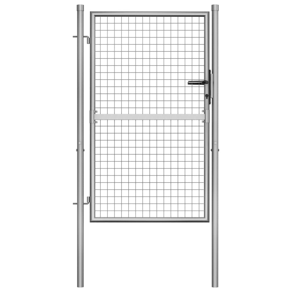 Gartentor Verzinkter Stahl 105x175 cm Silbern