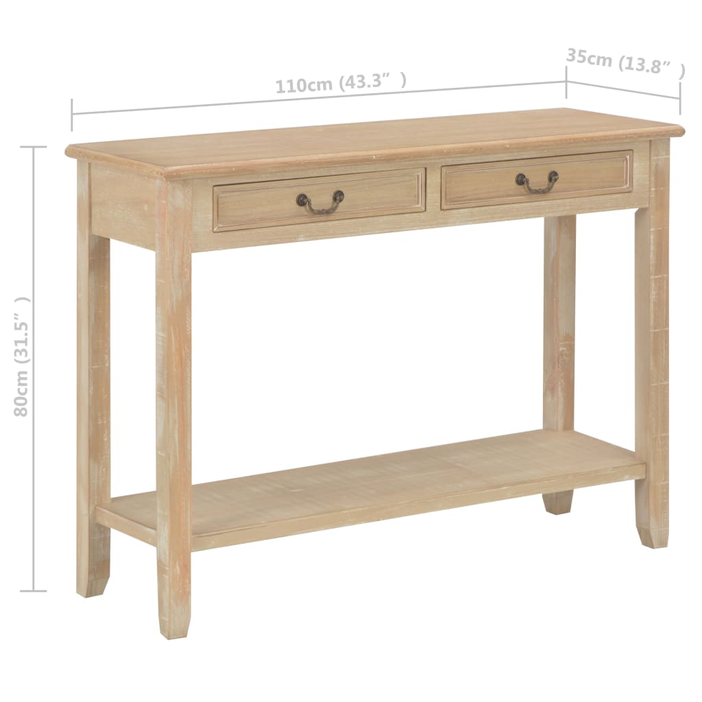 Konsolentisch 110 x 35 x 80 cm Holz