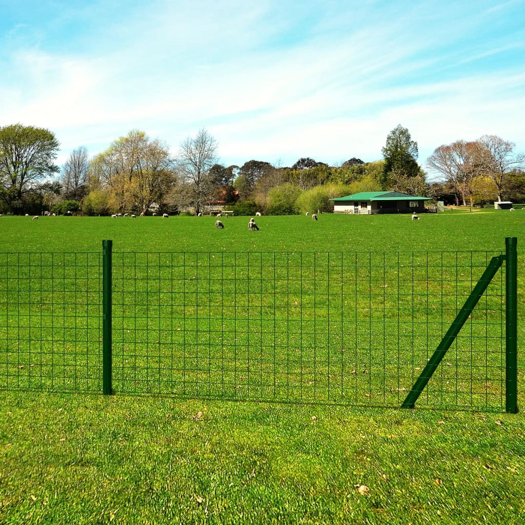 Eurozaun Stahl 25x1,0 m Grün