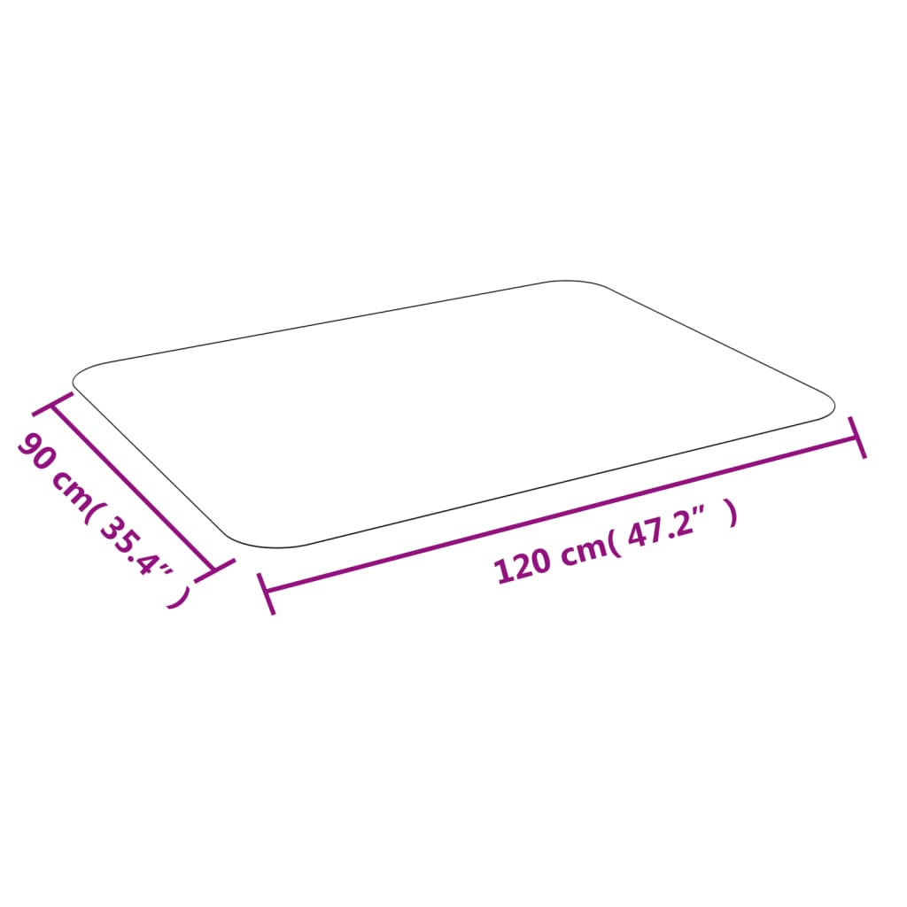 Bodenschutzmatte für Laminat oder Teppich 90x120 cm