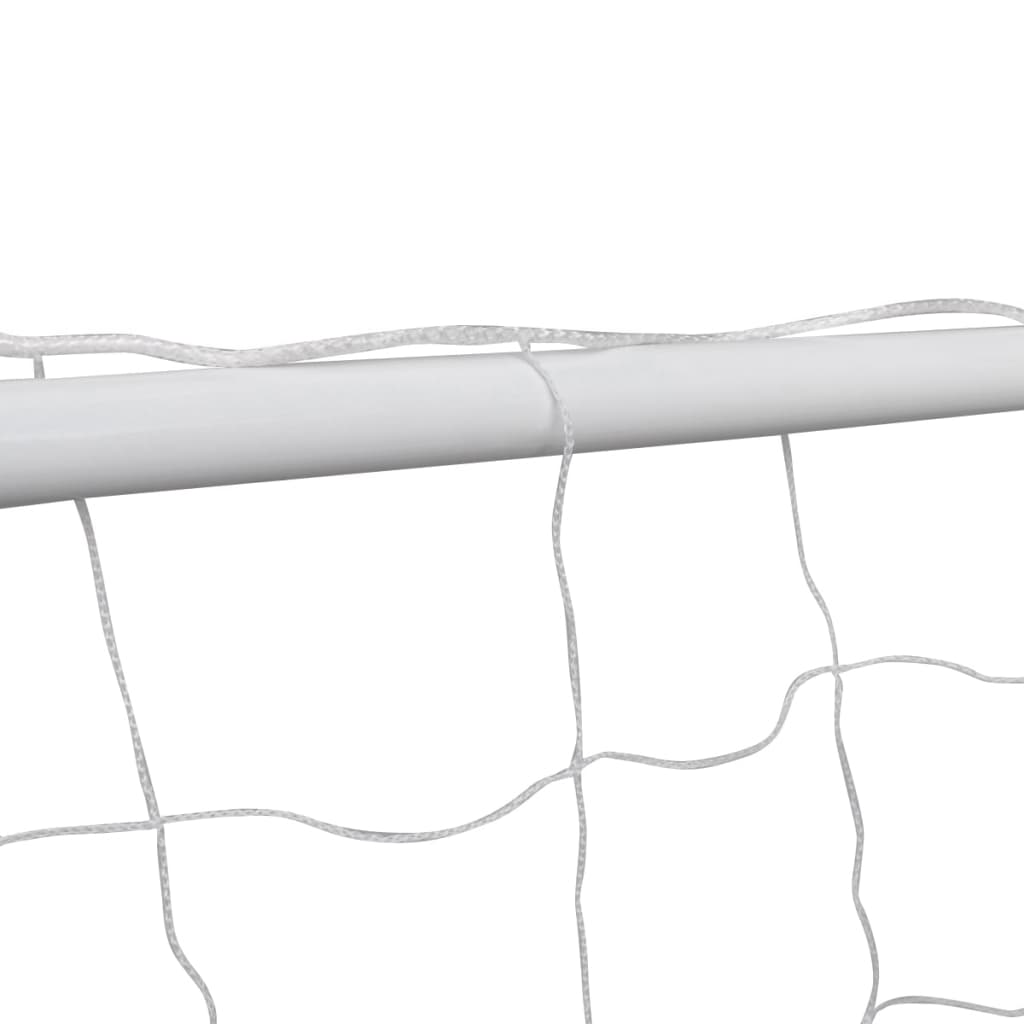 Fußballtor mit Netz 182x61x122 cm Stahl Weiß