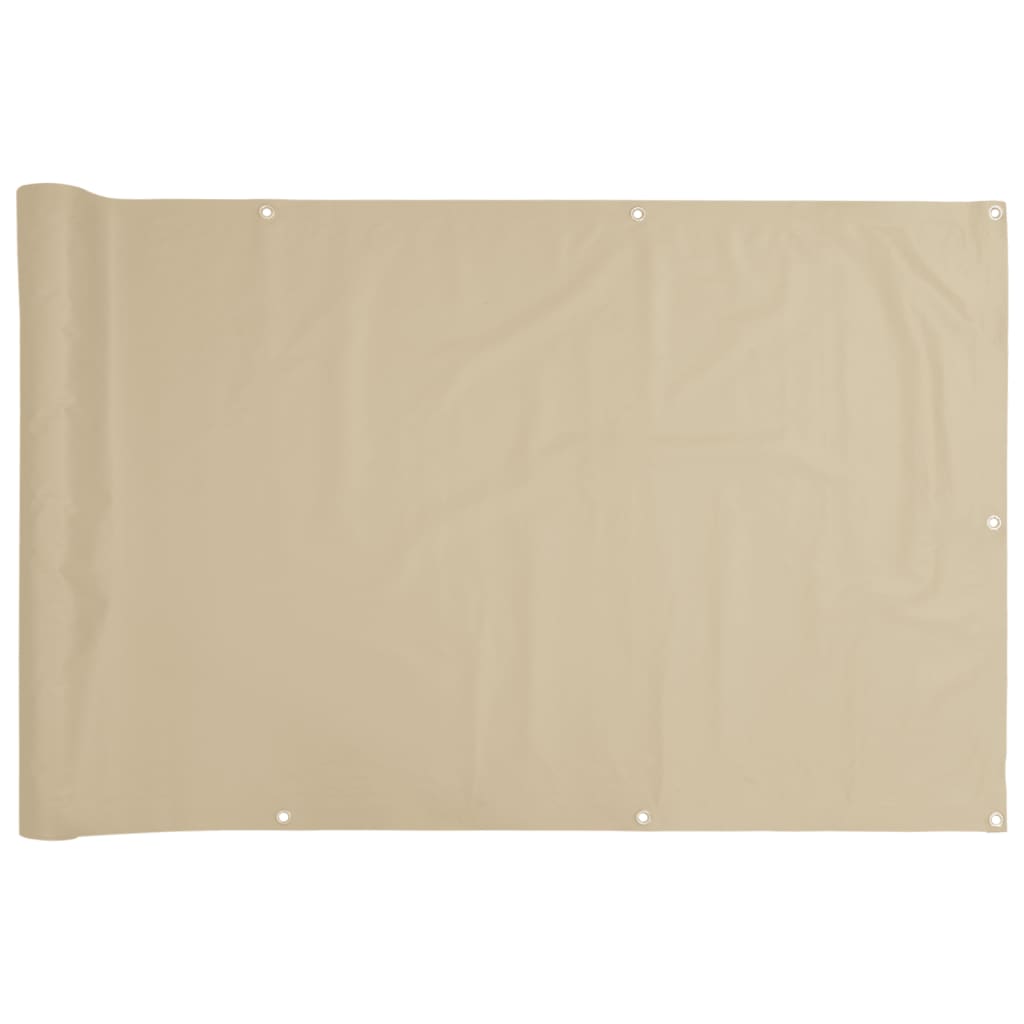 Balkonsichtschutz Oxfordgewebe 75x400 cm Beige