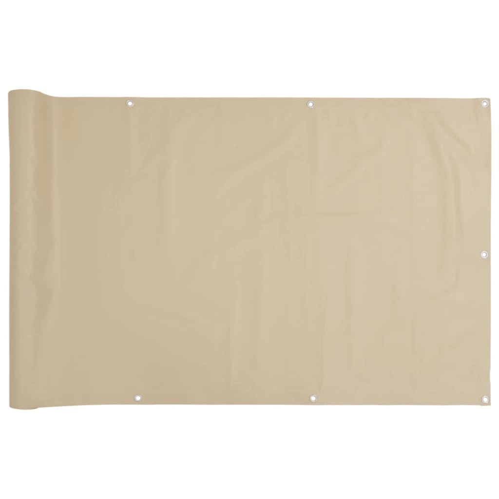 Balkonsichtschutz Oxfordgewebe 90x400 cm Beige