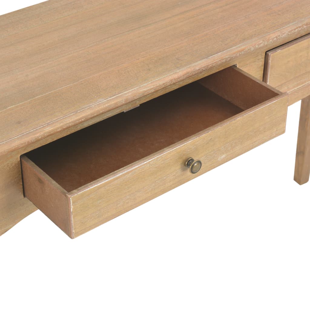 Konsolentisch mit 2 Schubladen 120x35x76 cm Kiefernholz Massiv