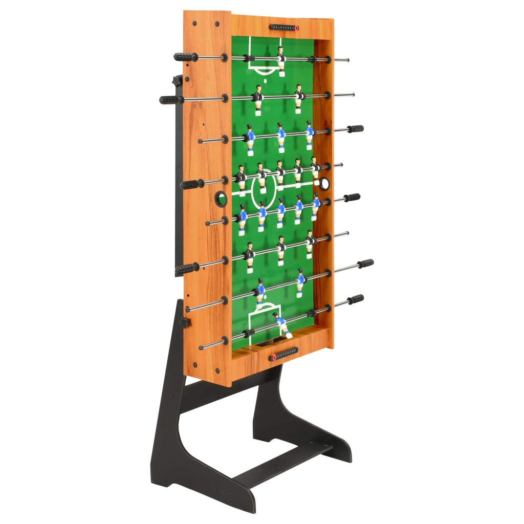 Klappbarer Kickertisch 121 x 61 x 80 cm Hellbraun