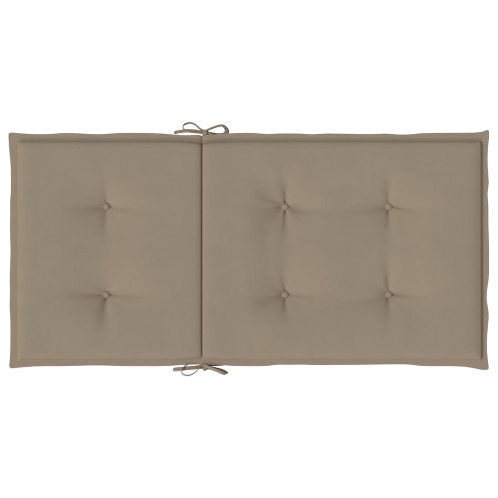 Gartenstuhlauflagen für Niedriglehner 2 Stk. Taupe 100x50x3 cm