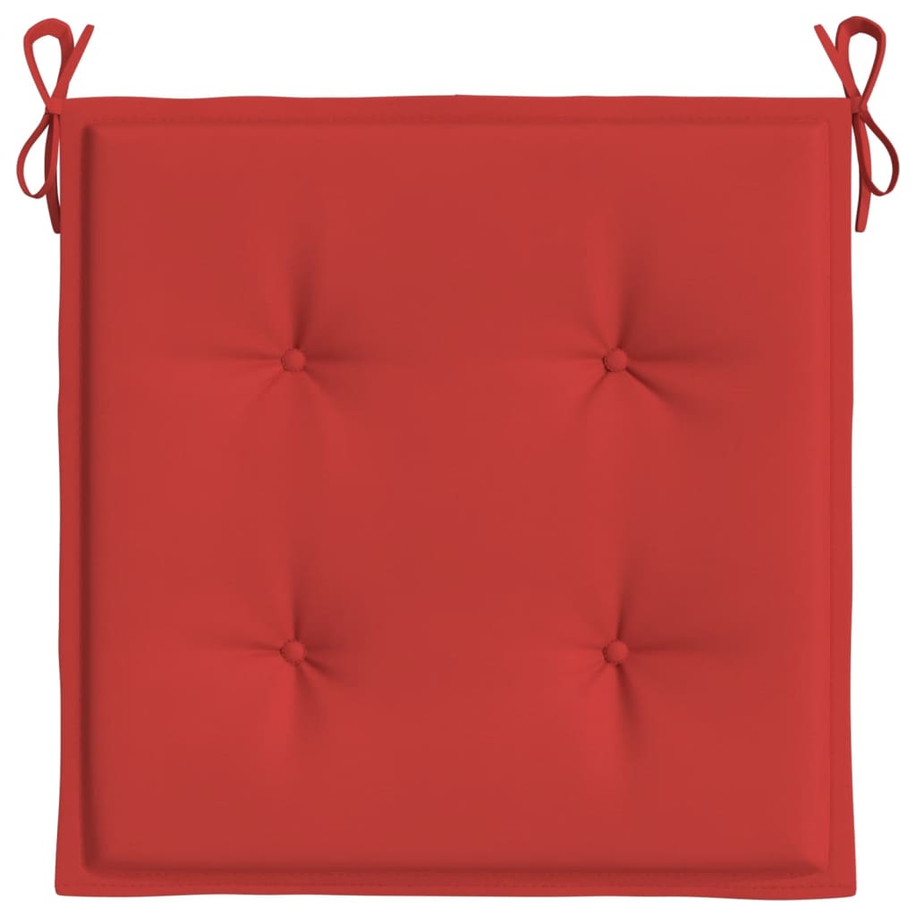 Gartenstuhl-Kissen 4 Stk. Rot 40x40x3 cm Oxford-Gewebe