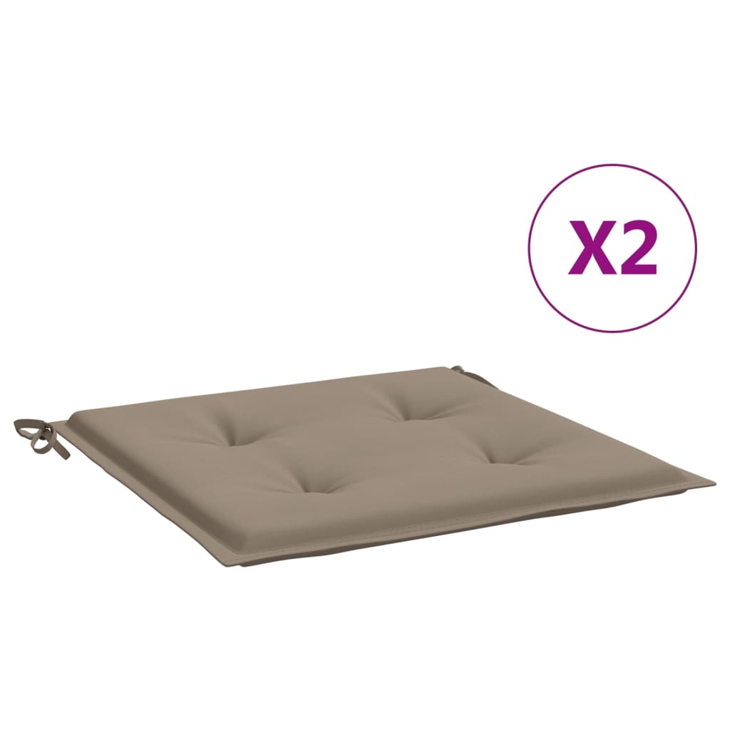 Gartenstuhl-Kissen 2 Stk. Taupe 50x50x3 cm Oxford-Gewebe