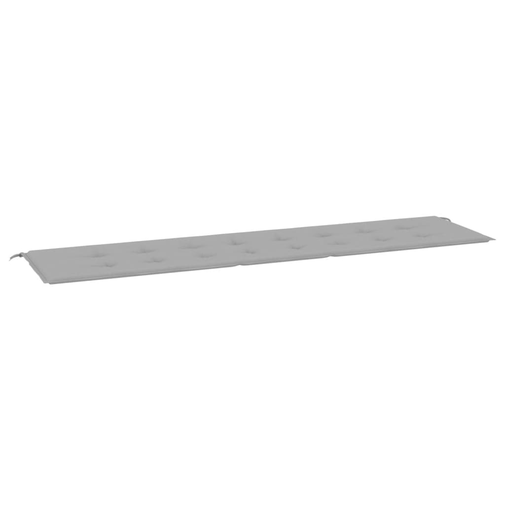 Gartenbank-Auflage Grau 200x50x3 cm Oxford-Gewebe