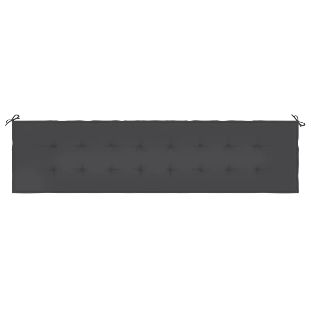 Gartenbank-Auflage Schwarz 200x50x3 cm Oxford-Gewebe