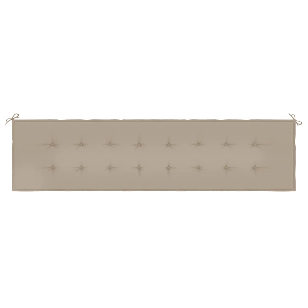 Gartenbank-Auflage Taupe 200x50x3 cm Oxford-Gewebe