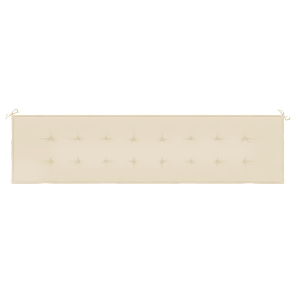 Gartenbank-Auflage Beige 200x50x3 cm Oxford-Gewebe