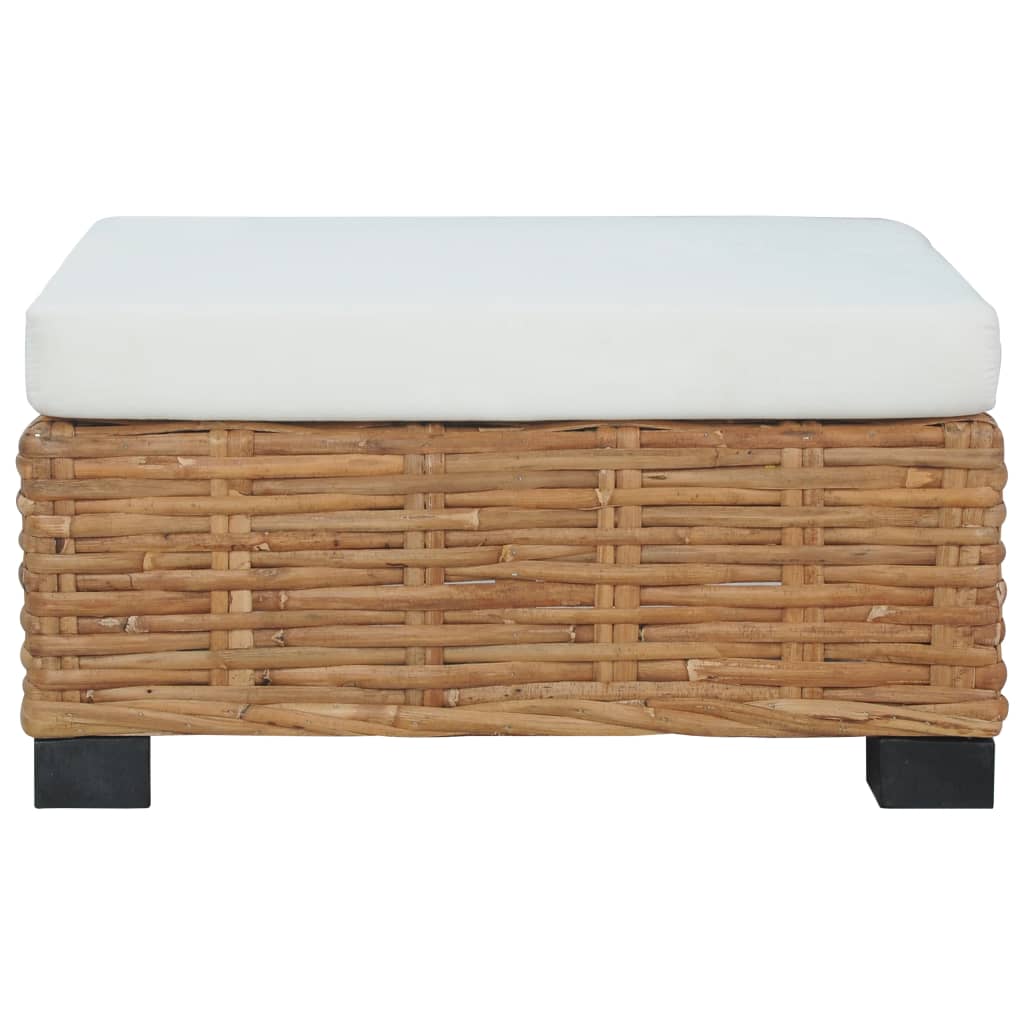 Fußhocker mit Kissen Natürliches Rattan