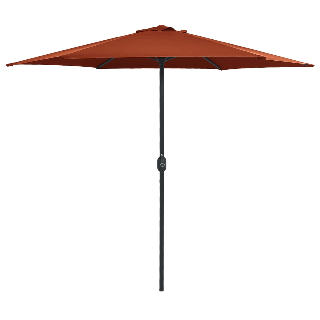 Sonnenschirm mit Aluminium-Mast 270 x 246 cm Terracotta-Rot