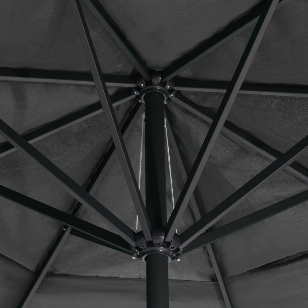 Sonnenschirm mit Aluminium-Mast 600 cm Anthrazit