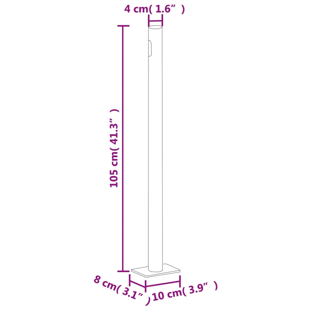 Ausziehbare Seitenmarkise 170×300 cm Creme