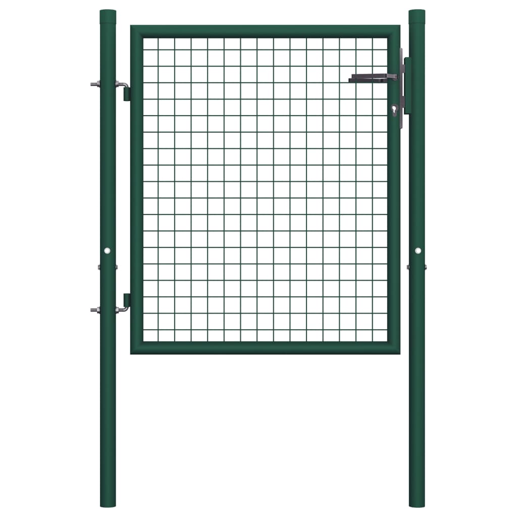 Zauntor Stahl 100 x 75 cm Grün