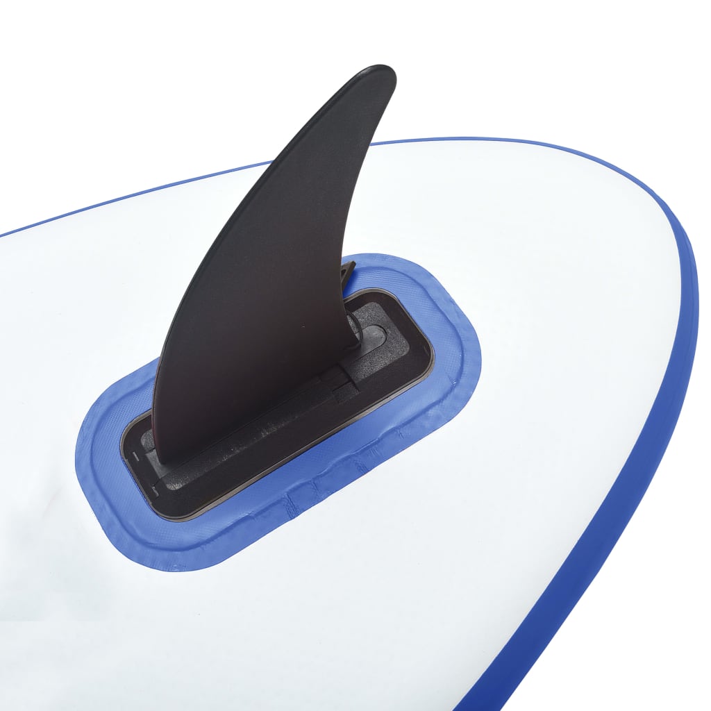 Aufblasbares SUP-Board mit Segel Set Blau und Weiß