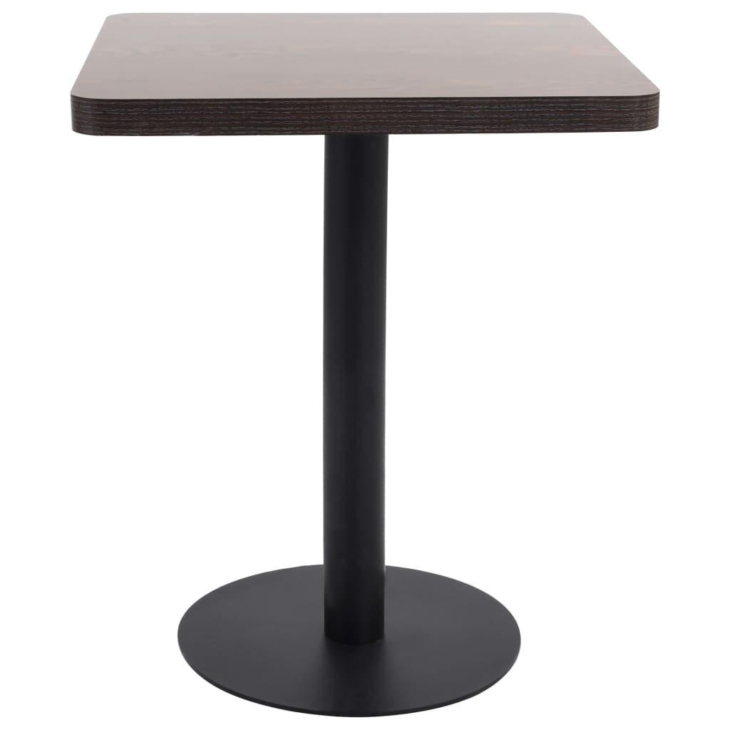 Bistrotisch Dunkelbraun 60x60 cm MDF