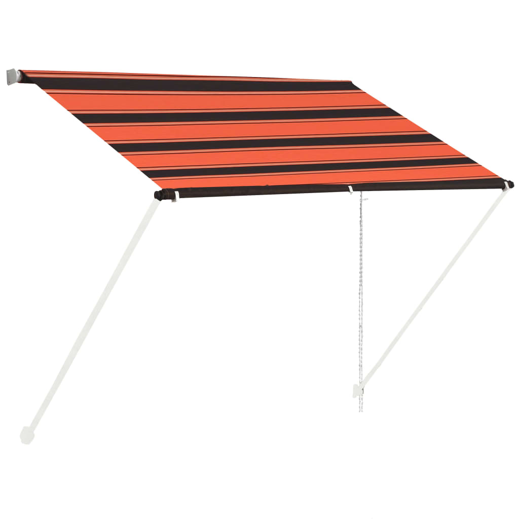 Einziehbare Markise 100×150 cm Orange und Braun