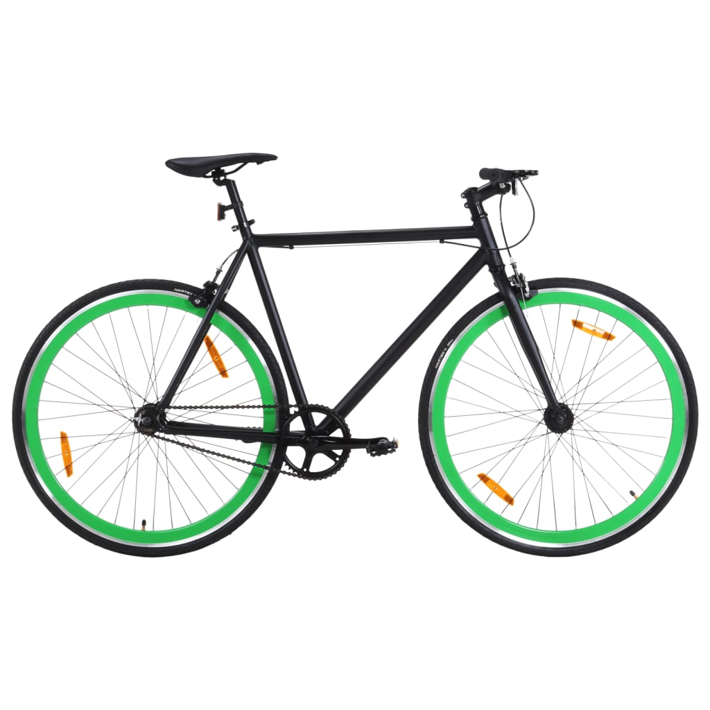 Fahrrad mit Festem Gang Schwarz und Grün 700c 51 cm