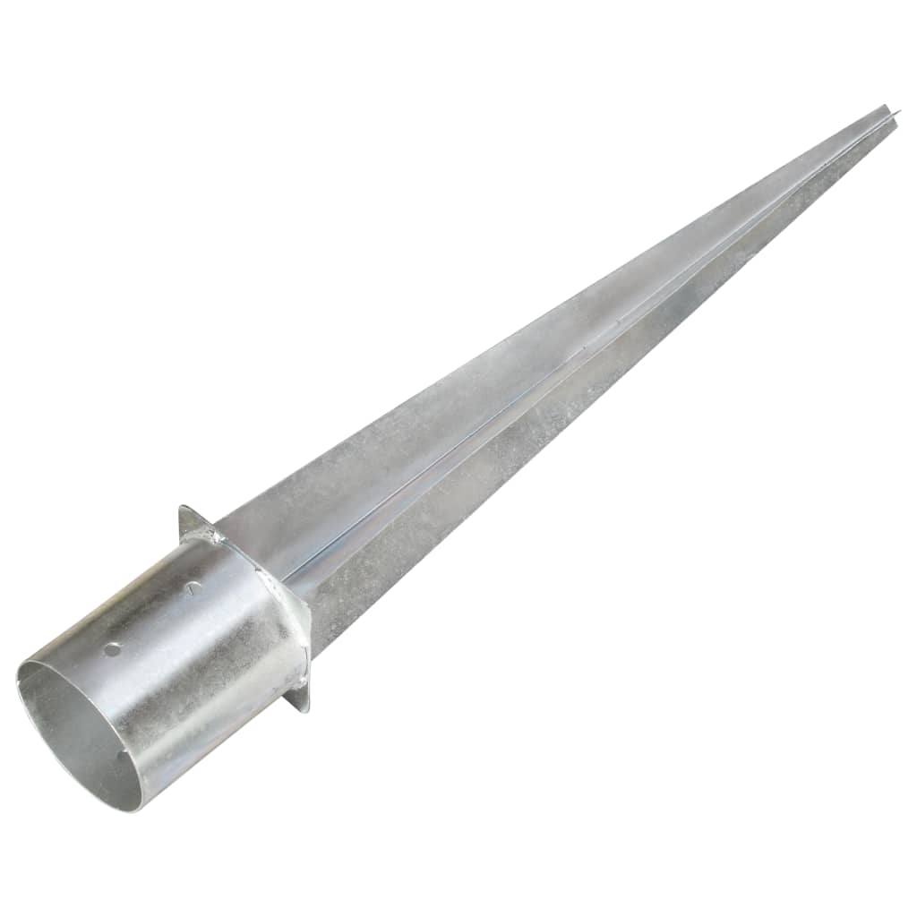 Erdspieße 2 Stk. Silbern 12×91 cm Verzinkter Stahl