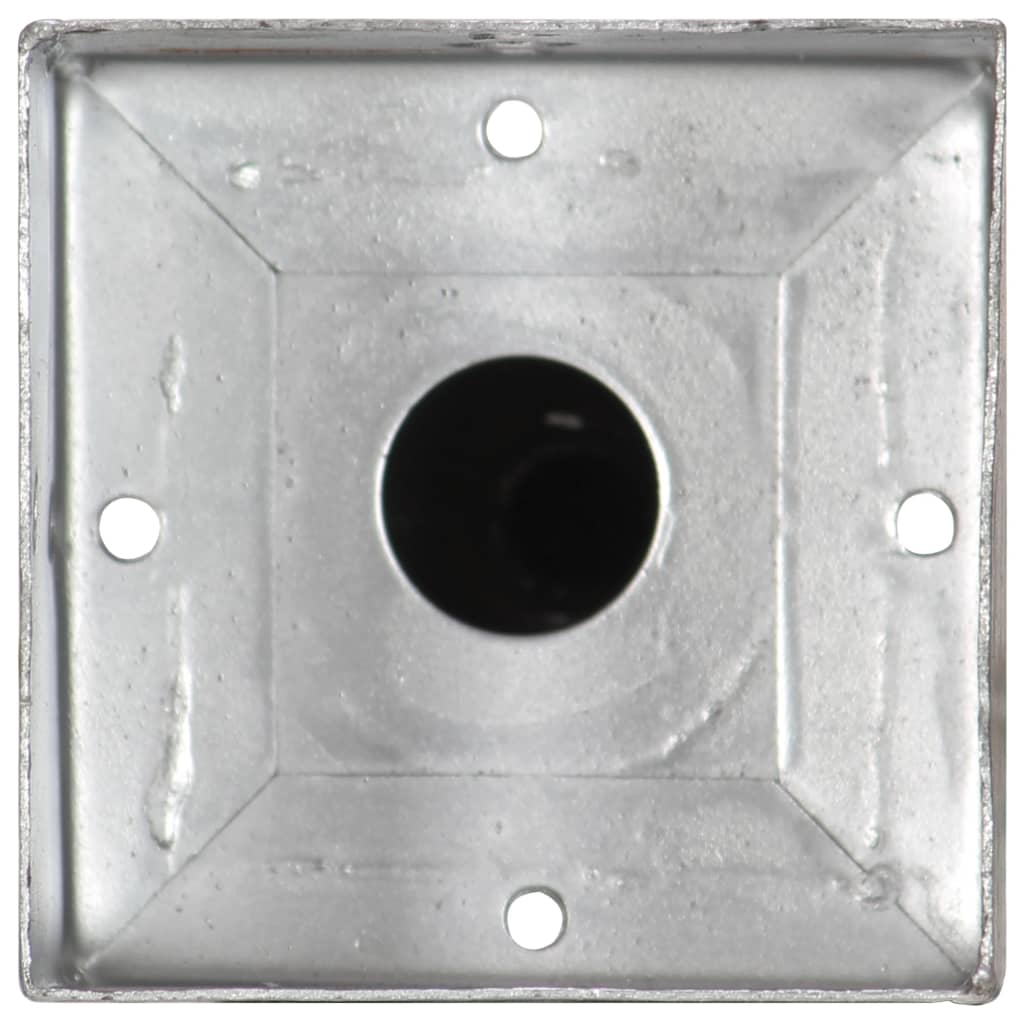Erdspieße 2 Stk. Silbern 12×12×56 cm Verzinkter Stahl