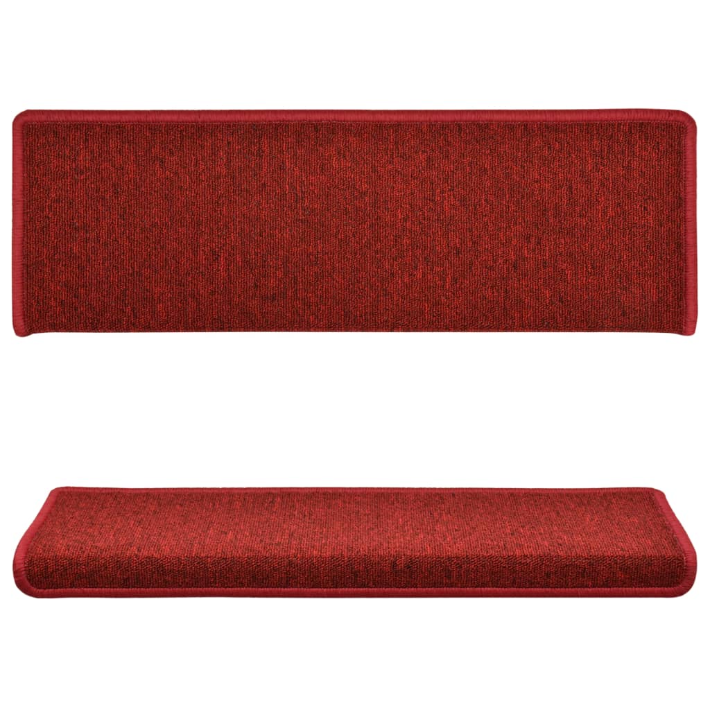 Teppich-Treppenstufen 15 Stk. 65x21x4 cm Rot