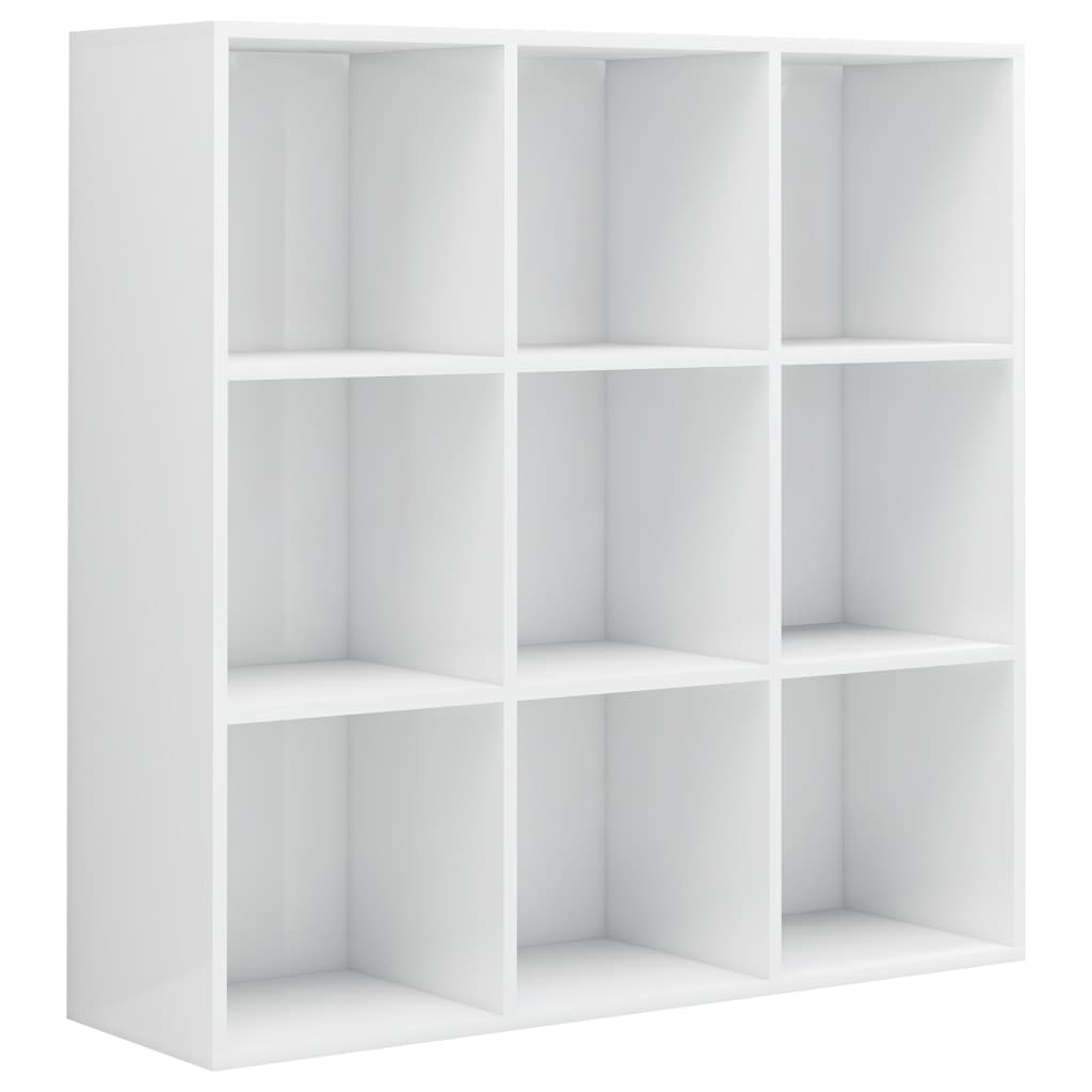Bücherregal Hochglanz-Weiß 98x29x97,5 cm Holzwerkstoff
