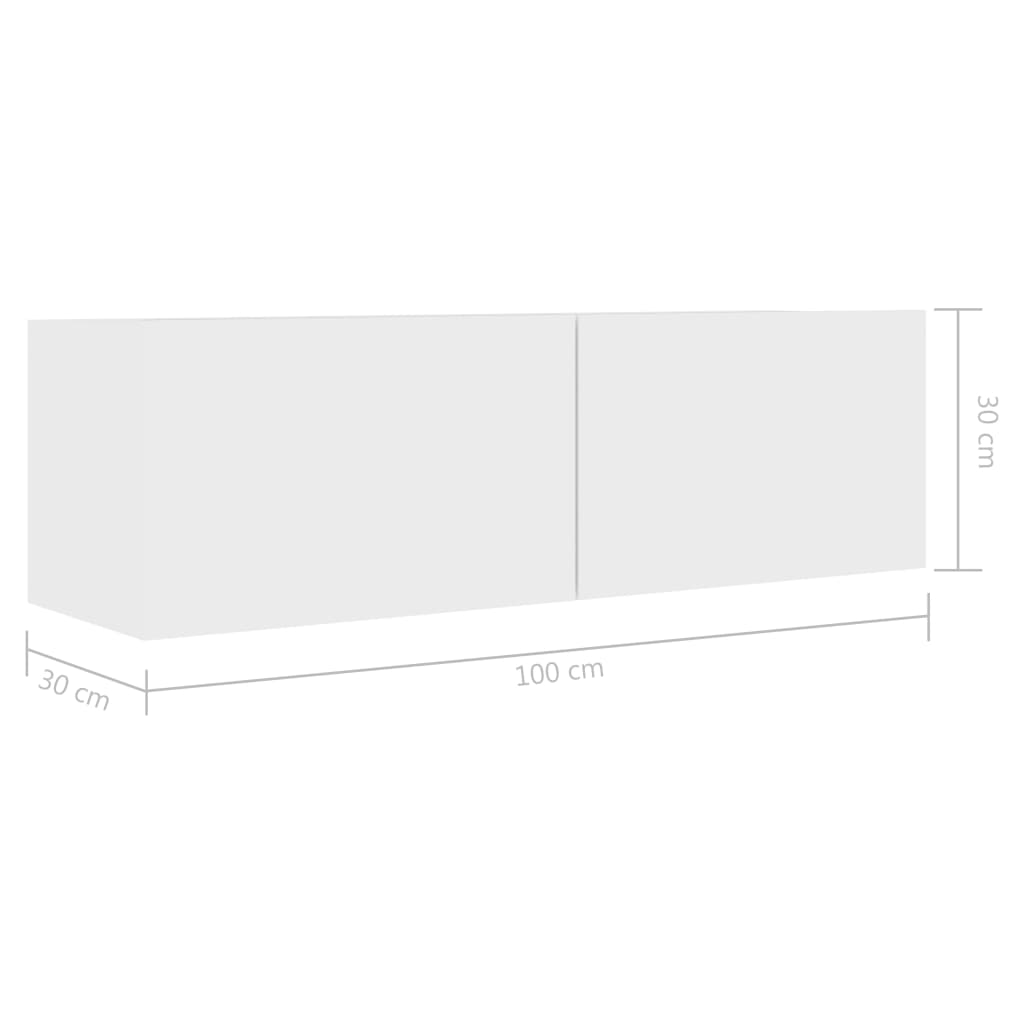 TV-Schrank Weiß 100x30x30 cm Holzwerkstoff