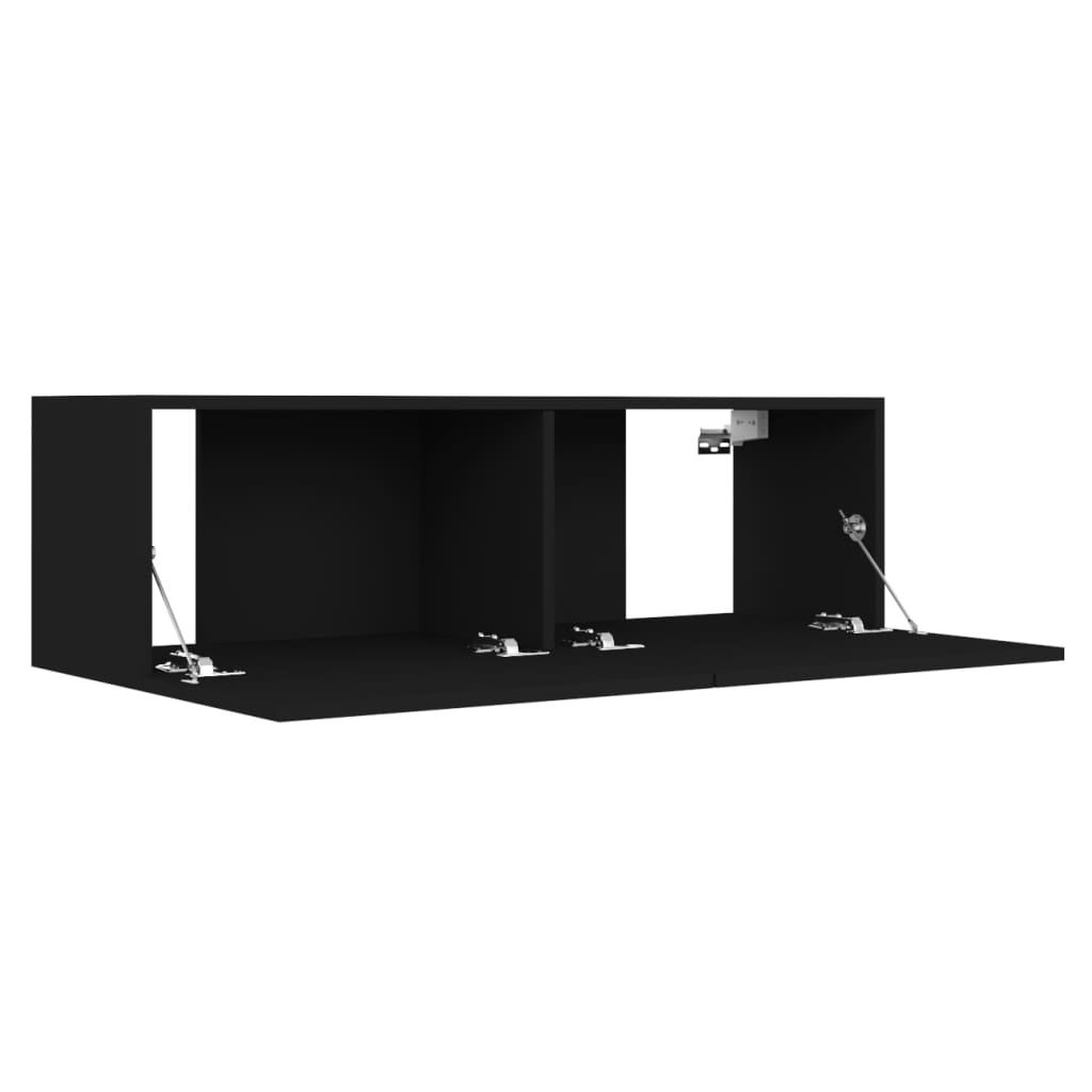 TV-Schrank Schwarz 100x30x30 cm Holzwerkstoff