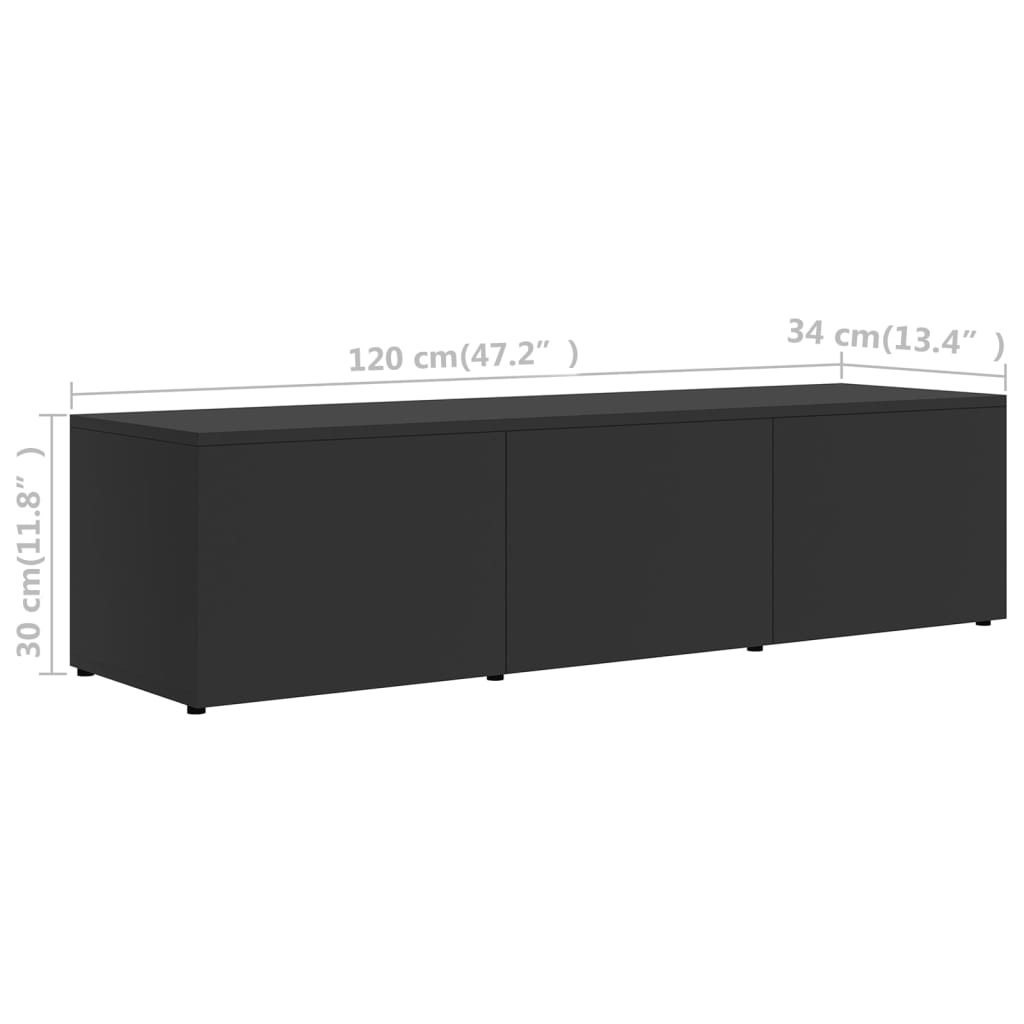 TV-Schrank Grau 120x34x30 cm Holzwerkstoff