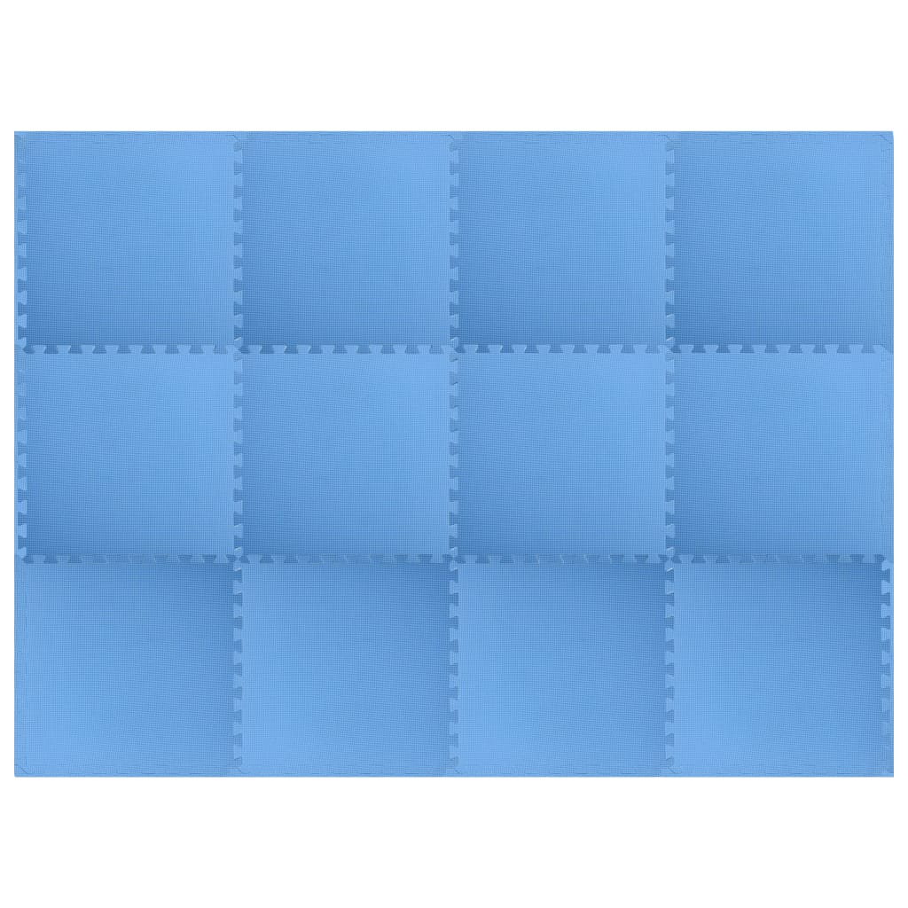 Bodenmatten 12 Stk. 4,32 m² EVA-Schaumstoff Blau