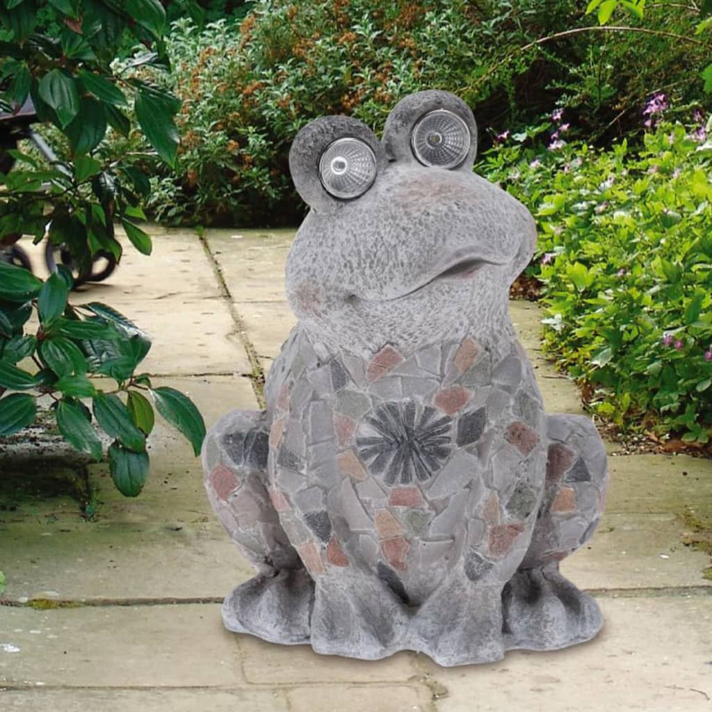 ProGarden Gartendeko Frosch mit Solarlampe MGO