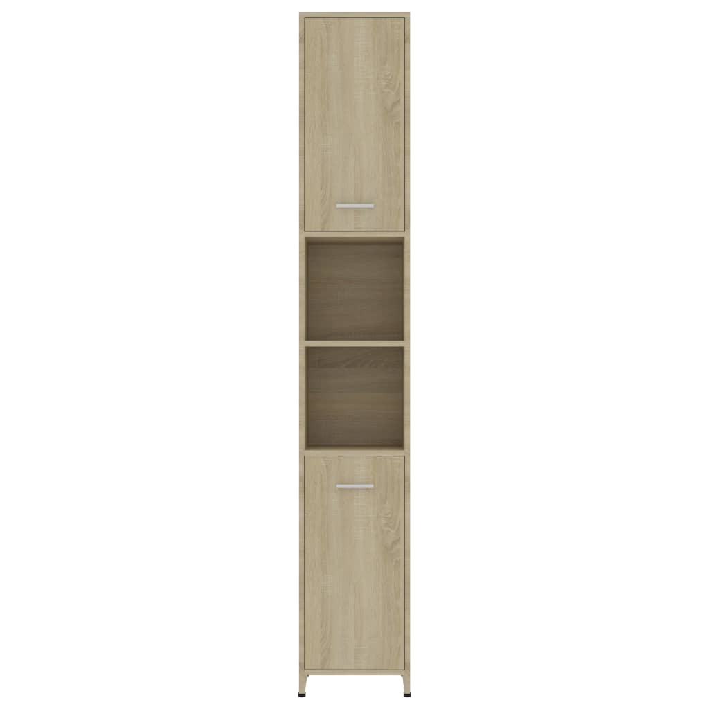 Badezimmerschrank Sonoma-Eiche 30x30x183,5 cm Holzwerkstoff