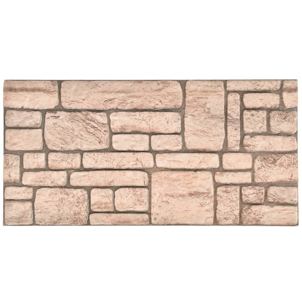 3D-Wandpaneele 11 Stk. Beige Backstein-Optik EPS