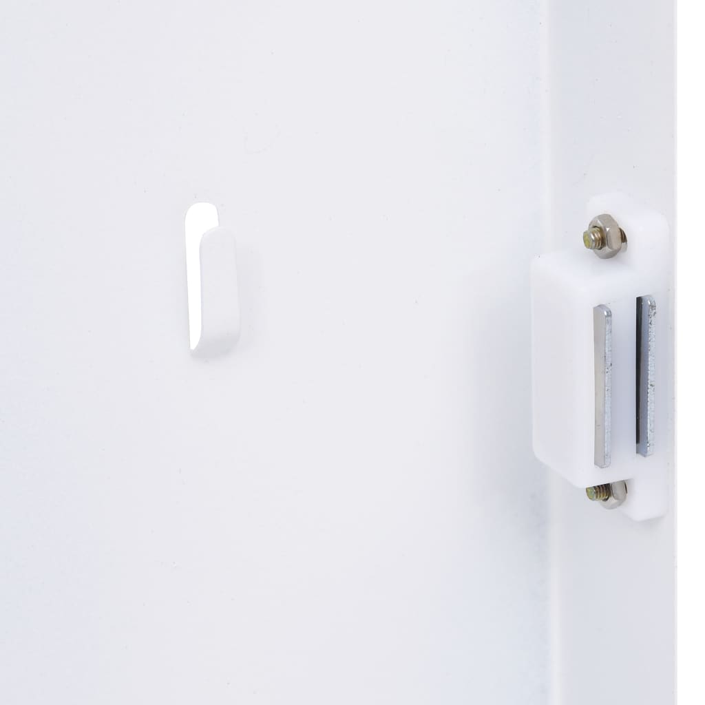 Schlüsselkasten mit Magnettafel Weiß 35x35x5,5 cm