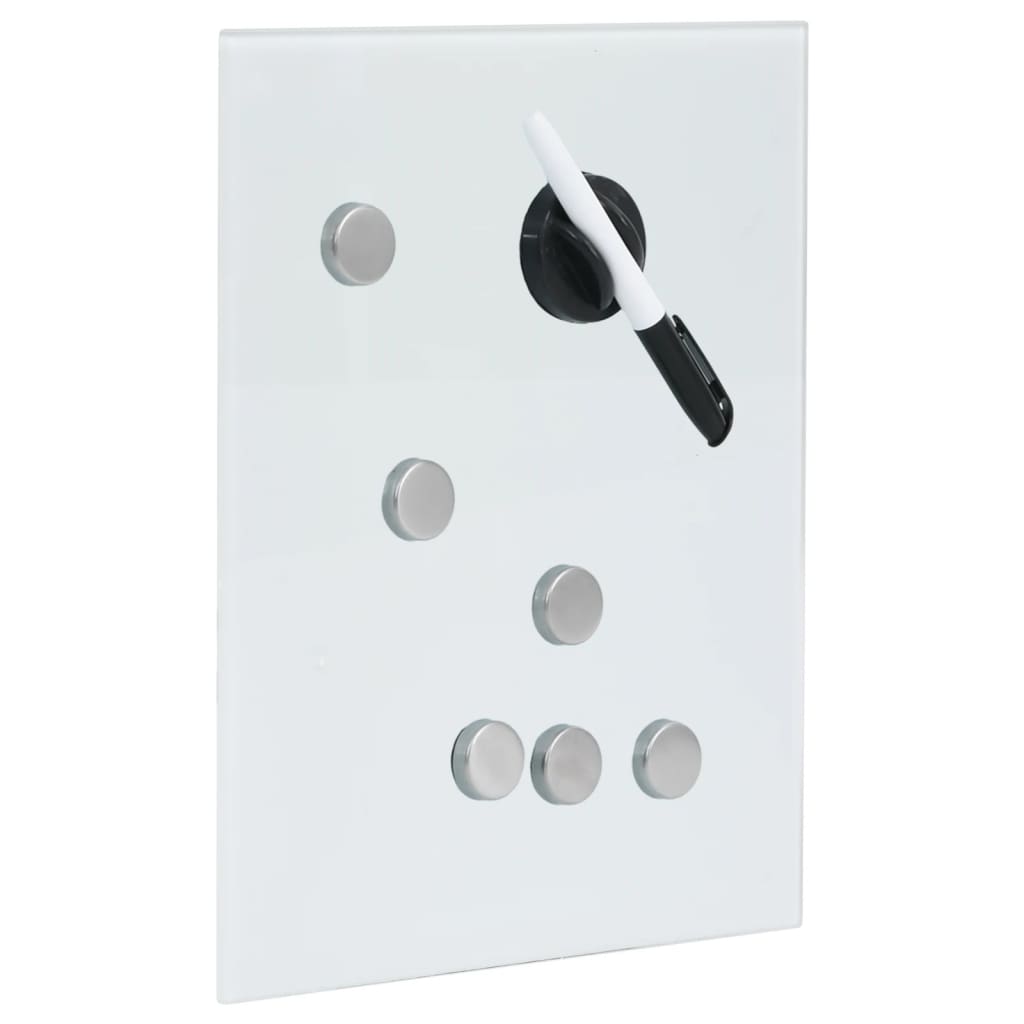 Schlüsselkasten mit Magnettafel Weiß 30x20x5,5 cm