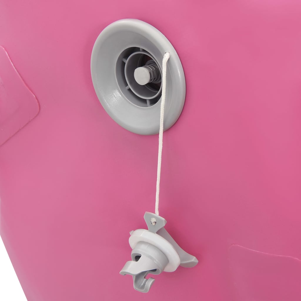 Aufblasbare Gymnastik-Rolle mit Pumpe 100x60 cm PVC Rosa