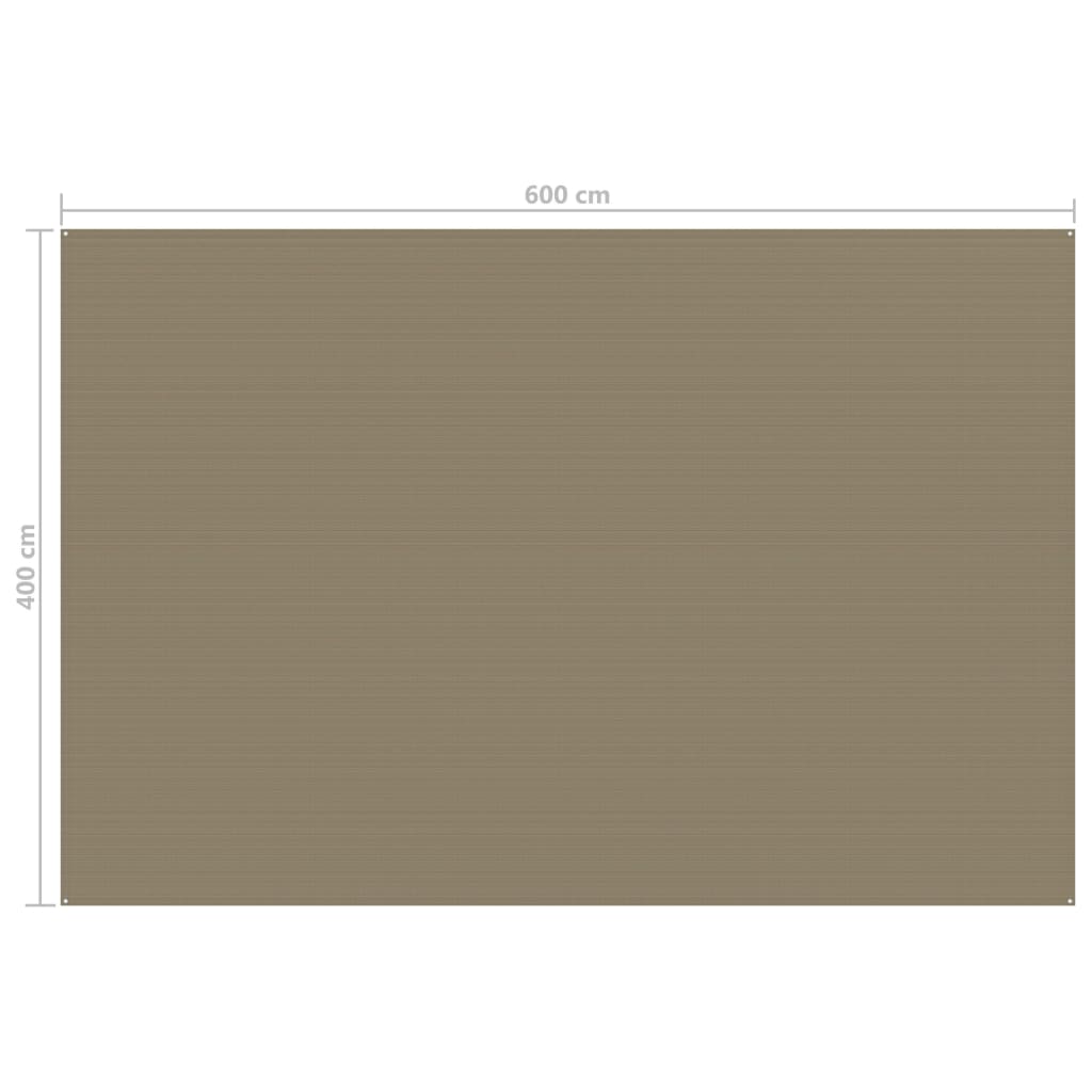 Zeltteppich 400x600 cm Taupe